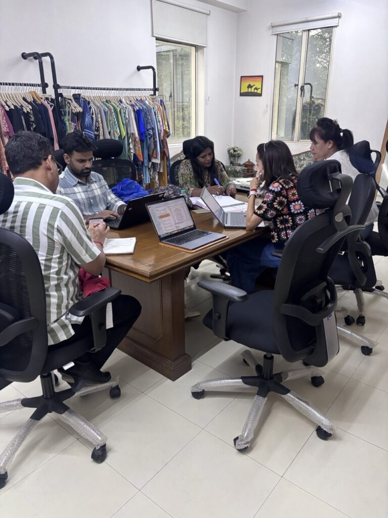 Meeting room used for buyer visits at Myra Enterprises, Noida