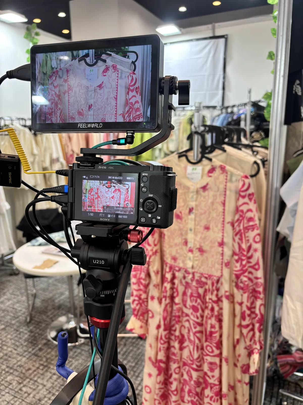 Filming the womenswear collection at the India Tex Trend Fair, Tokyo, 2025