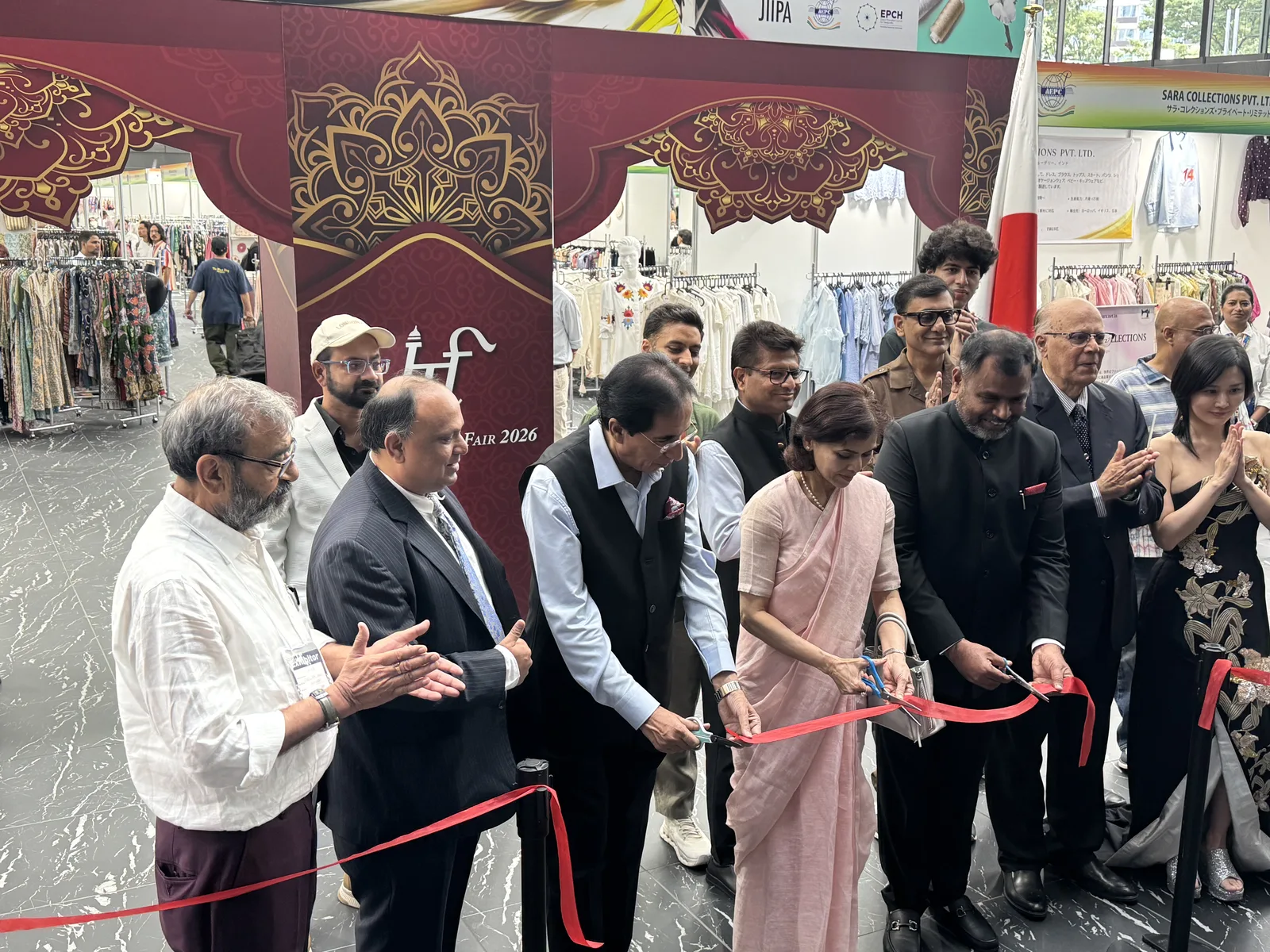 Ribbon-cutting by H.E. Ms. Nagma Mohamed Mallick, Ambassador of India to Japan, opening the 18th India Trend Fair, Tokyo 2026